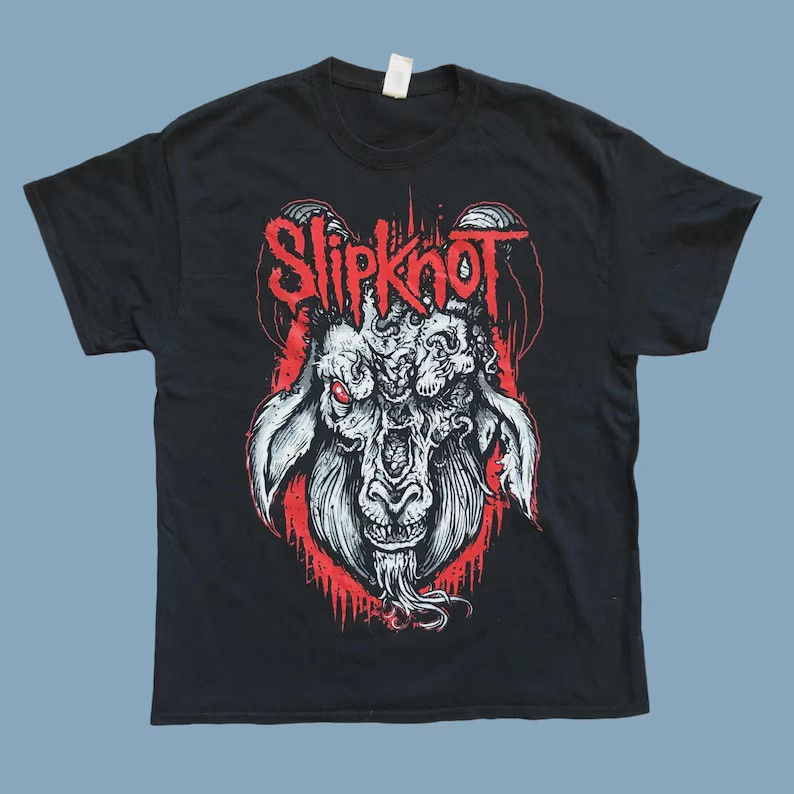 Camiseta Masculina Feminina Oversized Estampa Slipknot Bode Demônio Heavy Metal Streetwear T-shirt