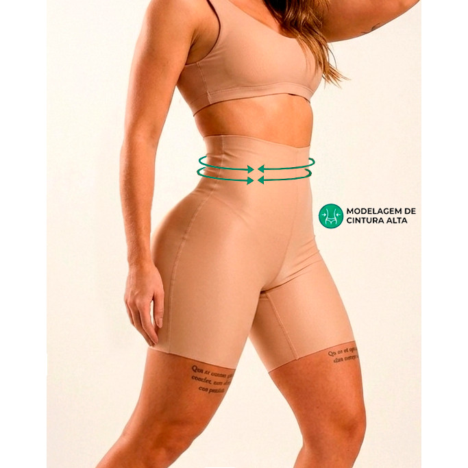 Short Cinta Modeladora Feminina Compressão Barriga Invisivel 216