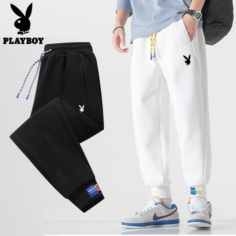 Playboy Casual tornozelo comprimento calças masculinas primavera bonito calças esportivas masculino na moda solto tornoz