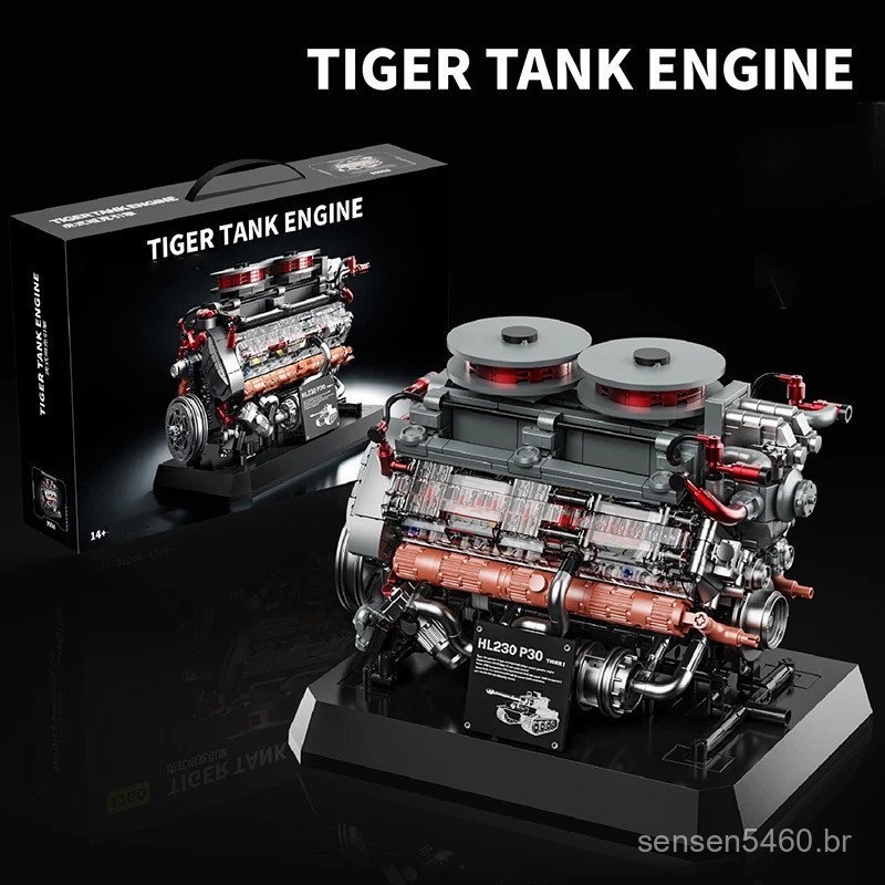 Mais de 1200 Peças, Modelo de Tanque Tiger da Segunda Guerra Mundial, Blocos de Montar DIY, Brinquedo Técnico da WW2, Pr