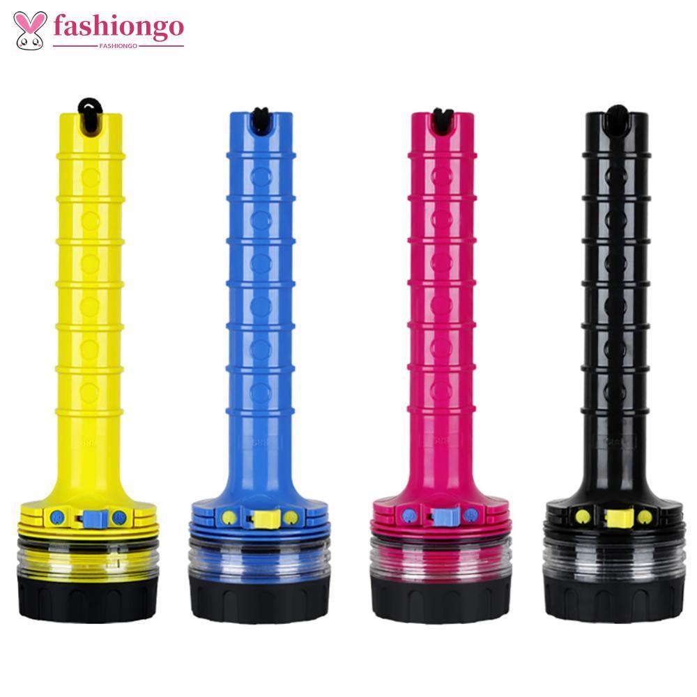 FASHIONGO Lanterna De Mergulho Profissional De Longa Duração À Prova D'água LED Equipamento De Iluminação Subaquática De