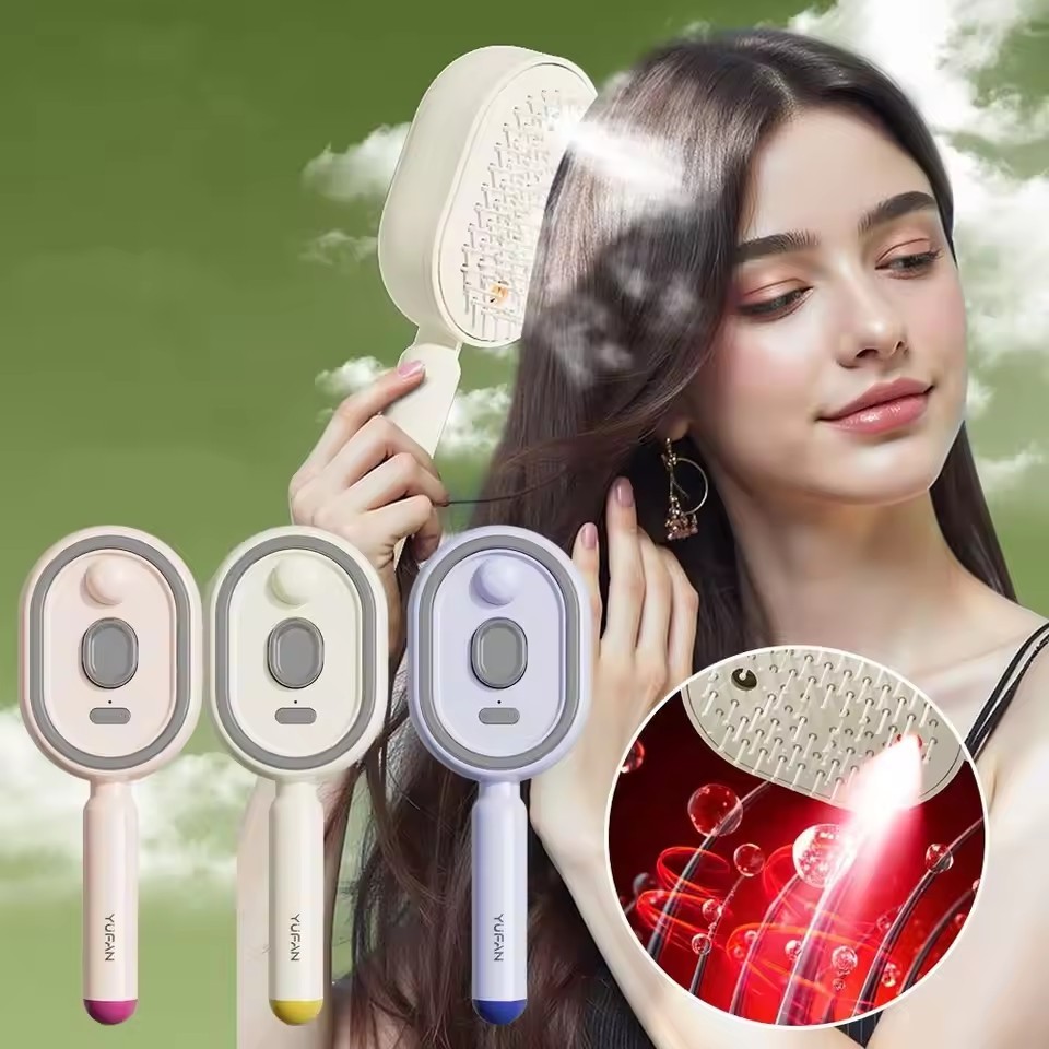 Escova Elétrica De Cabelo Em Spray-Pentes Massageadores De Couro Cabeludo Recarregáveis-De Óleo Essencial De Vapor Autol