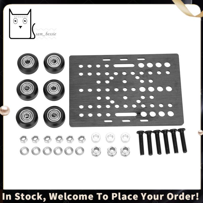 Conjunto De Placa De Pórtico Com Ranhura Em V 20-80mm Kit POM De Roda Sólido Para Perfis Peça De Máquina CNC Peças De Im