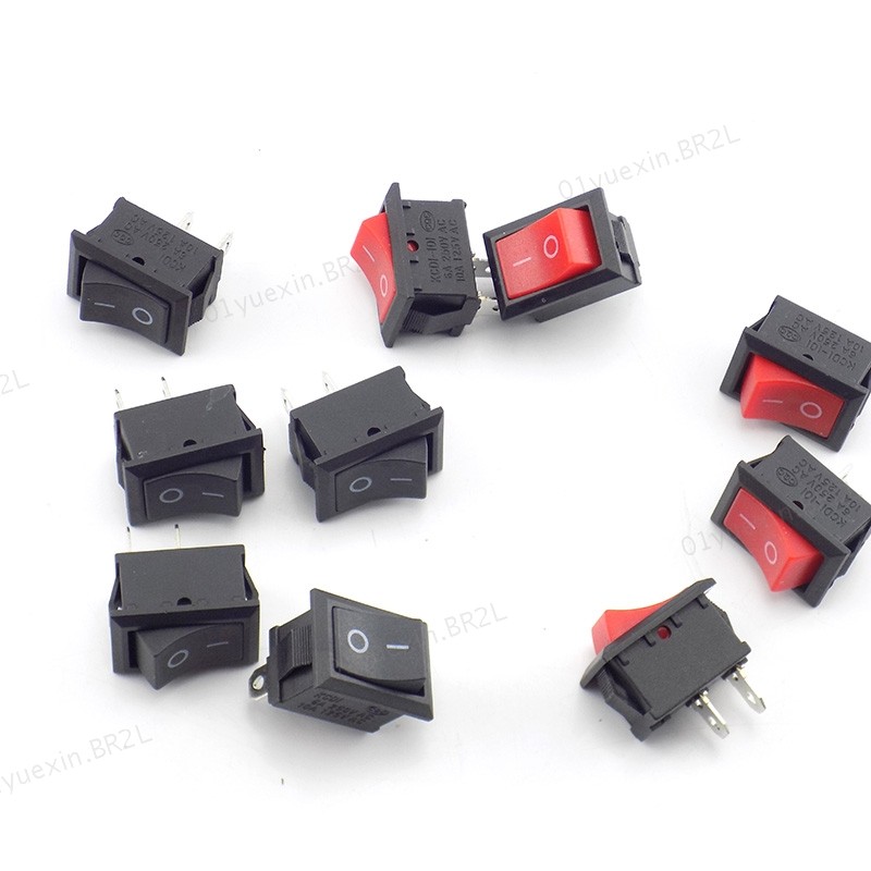 5 Pçs Barco Rocker Interruptor 2 Pinos Liga-Desliga Push 6A/250VAC 10A 125VAC 15 * 21mm Botão Para Painel Do Carro Camin