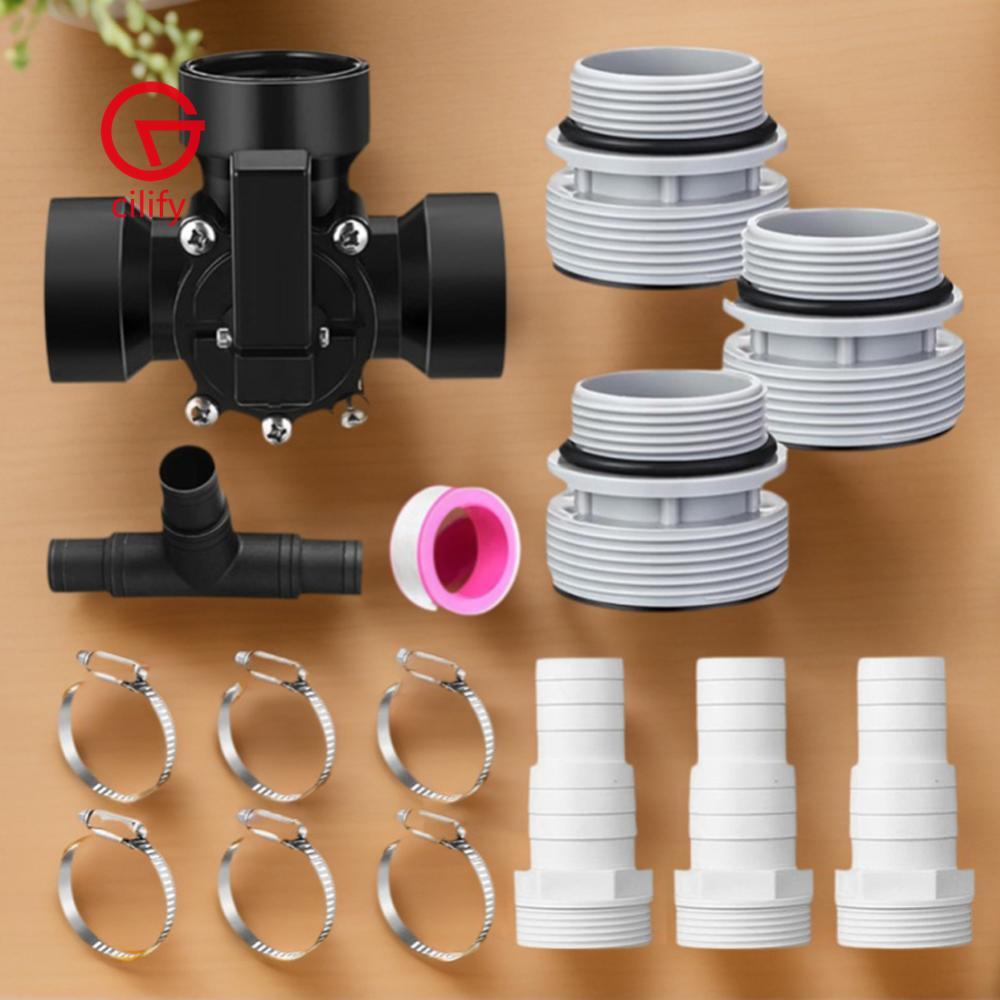 Kit De Válvula Desviadora De Piscina De 3 Vias , Confiável E Ajustável , Conjunto De Desvio Com Braçadeiras De Mangueira
