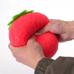Morango Gigante Squishy Recuperação Lenta Brinquedo Fidget Bola Anti Estresse Presente para Adultos e Amigos