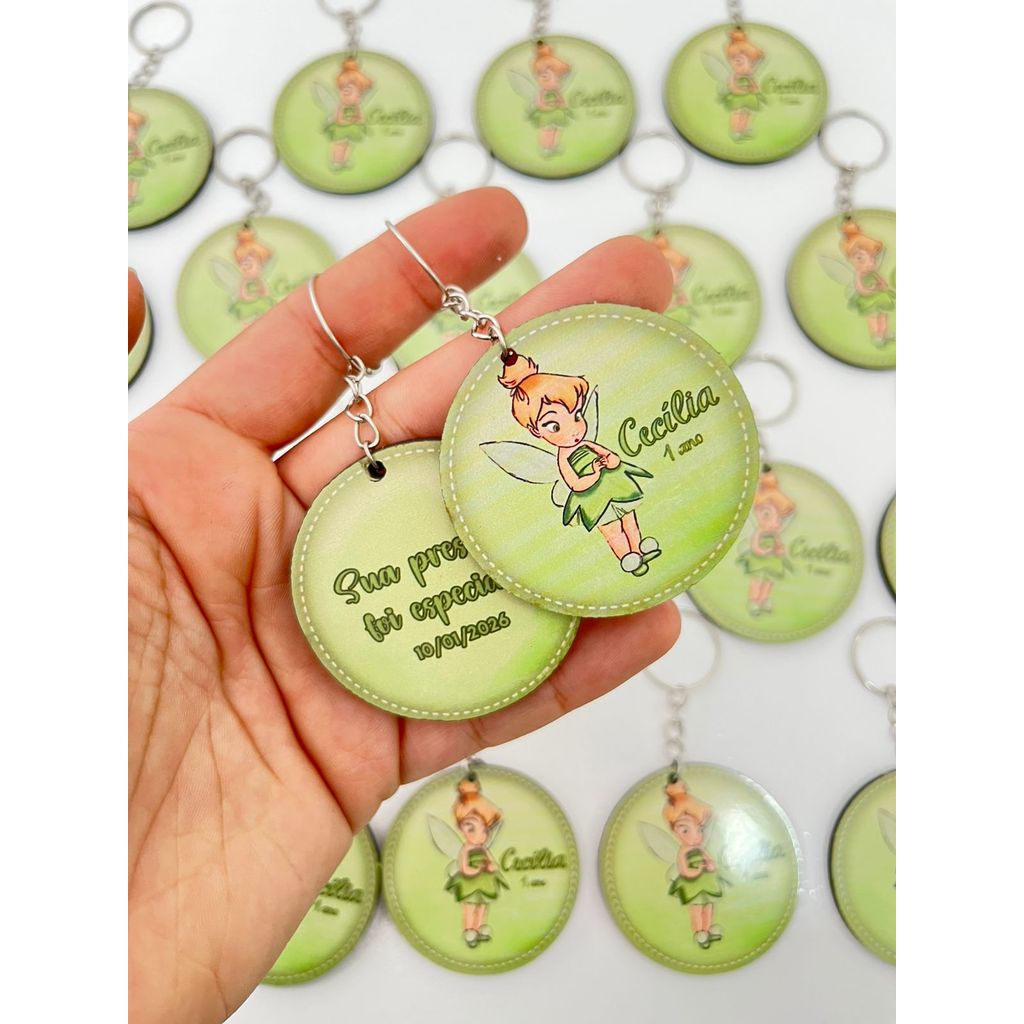 Kit 60 Chaveiros Personalizados MDF Resinado Frente e Verso para Lembrancinhas Aniversário, Chá de Bebê Temas Diversos