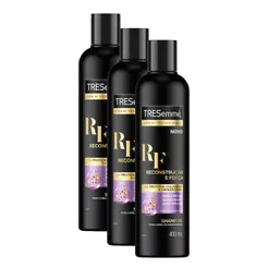 Kit 3 Shampoo TRESemmé Reconstrução e Força 400ml