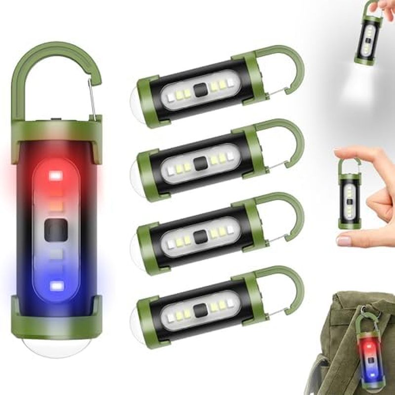 5 Pacotes De Lanternas De Chaveiro Recarregáveis , Mini EDC De Alto Lúmen Com 4 Modos De Luz Lanterna LED Tocha USB Ser