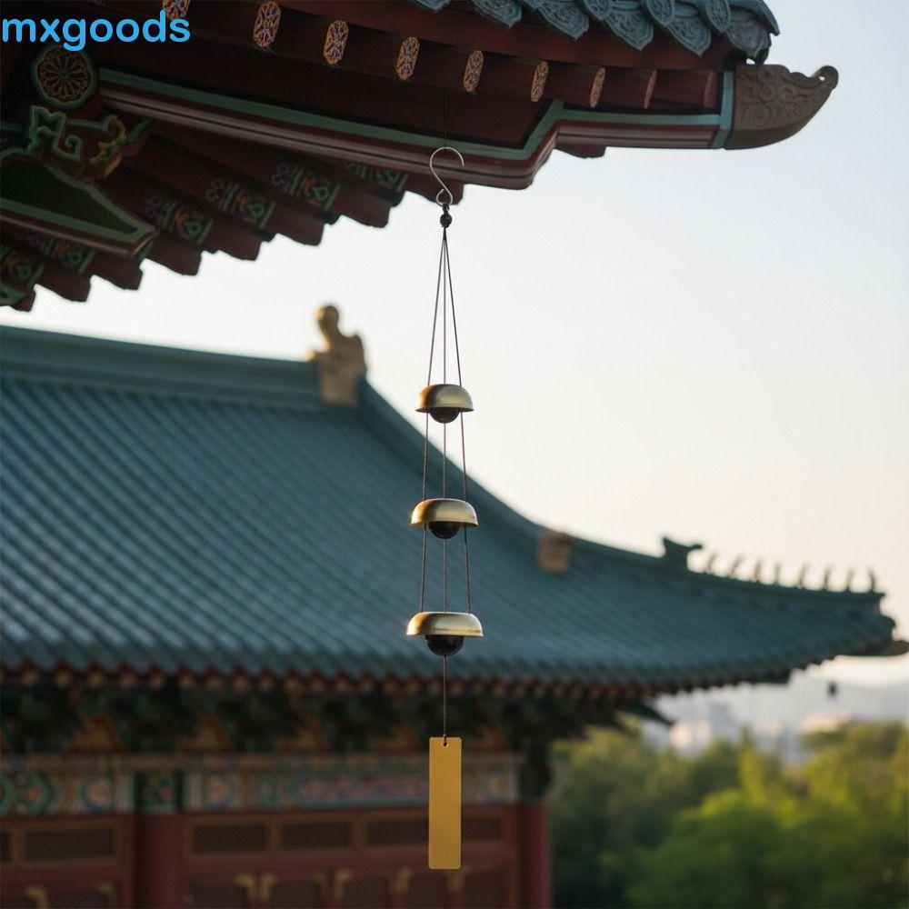 MXGOODS1 Sino De Vento Do Templo , Com Gancho Vintage Estilo Japonês Carrilhão De Metal , Som Nítido Desejando