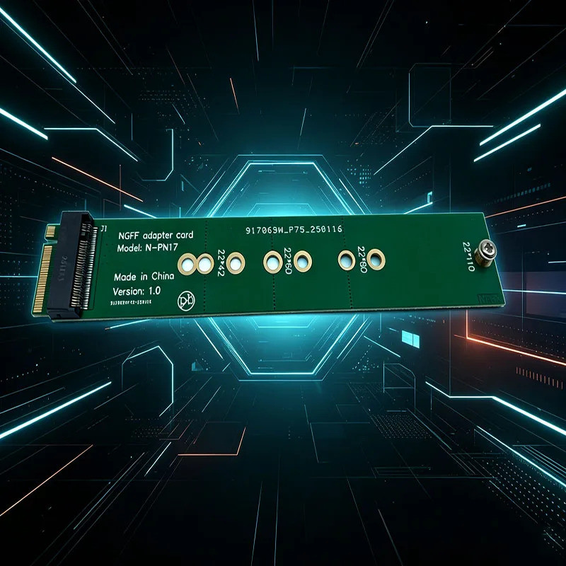 NOVA Placa de Proteção e Extensão para SSD NVMe M.2 NGFF, Placa Adaptadora M2 NVMe M Key para M Key, Adaptador de SSD 22
