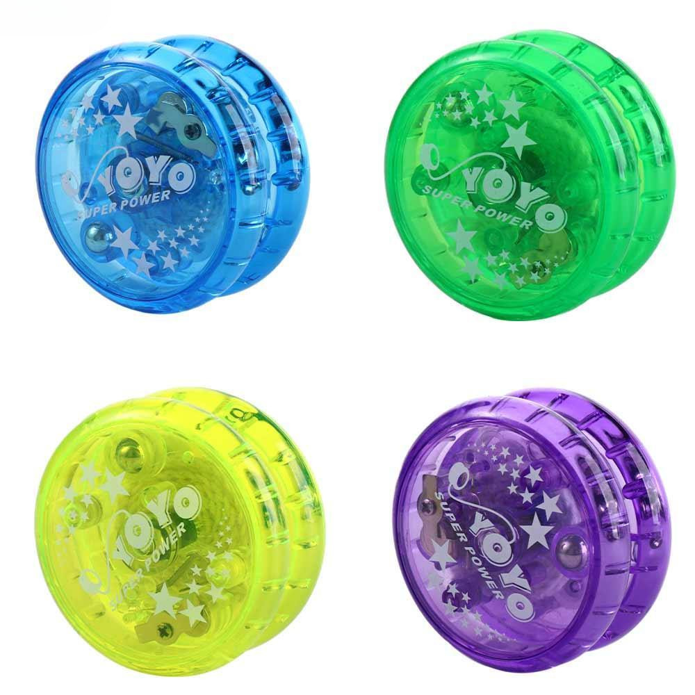 Yo-yo luminoso, bola luminosa de alta velocidade, brinquedo educativo infantil com reação ao sensor de luz LED.