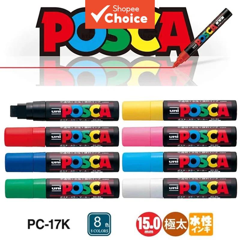 Uni POSCA Plumones PC-17k Caneta Marcadora De Tinta Marcador De Arte Grande Cabeça Grossa 15mm Para Pop Poster Graffiti