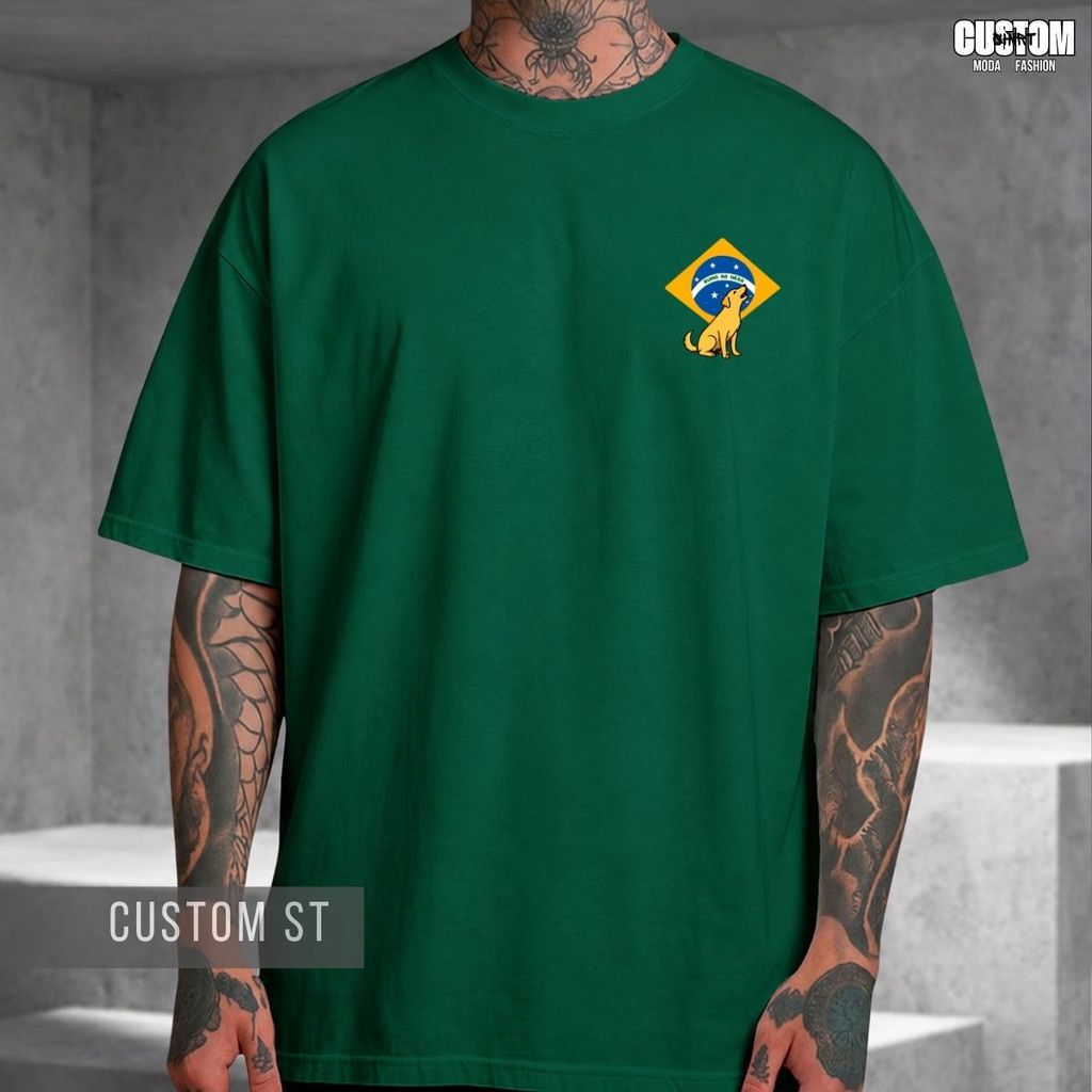 Camiseta Verde Amarela Vira Lata Caramelo Ícone Do Brasil Rumo Ao Hexa Jogo Seleção Doguinho Brasileira