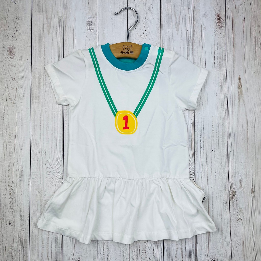 Mile Bear Verão 0-4 Anos de Idade Bebê Menina Roupas Infantis Puro Algodão Malha Esportes Vestido Casual Camiseta de Man