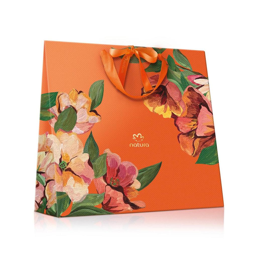 Sacola de Presente Mães Natura com Laço Tamanho M