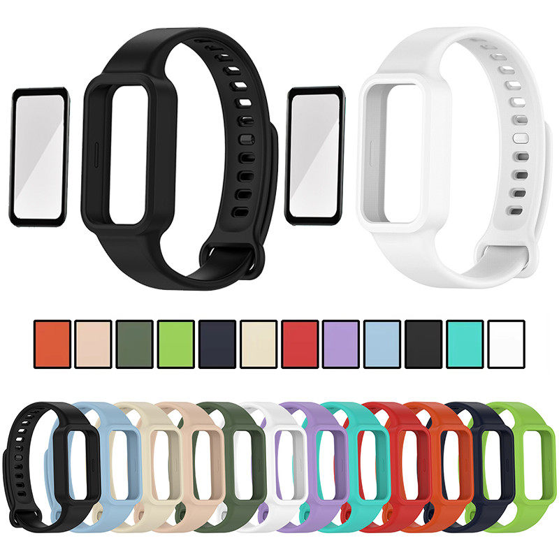 Película Com Vidro Capinha Capa Pulseira for Relógio Smartwatch Xiaomi Mi Band 9 Active /Redmi Band 3 Acessórios