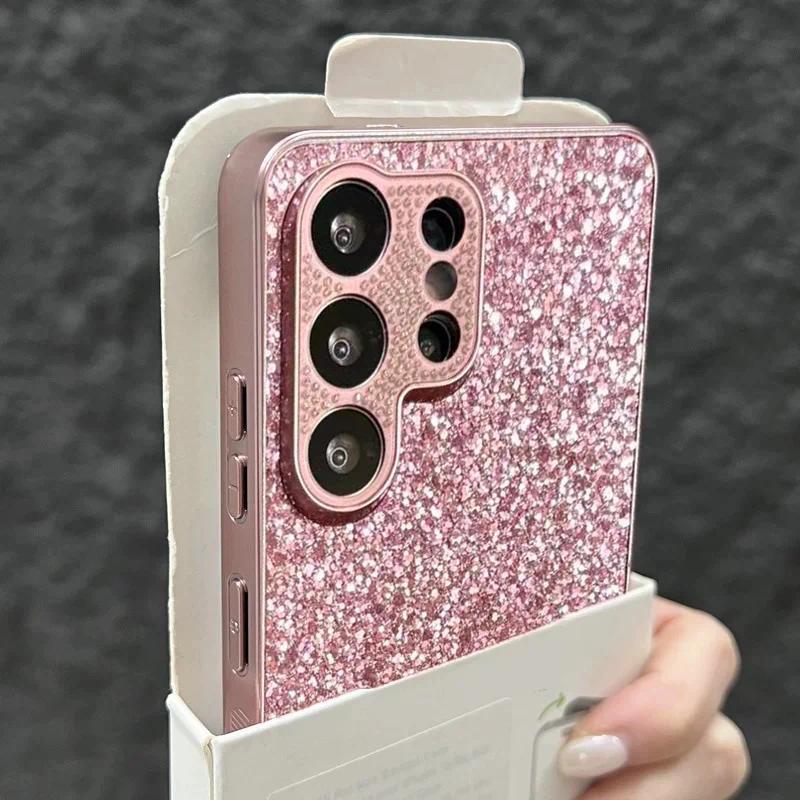 Luxo Strass Lantejoulas Caso Para Samsung S26 S25 S24 S23 Plus Ultra A15 A16 A17 A24 A25 A26 A34 A35 A36 A54 A55 A56 A07