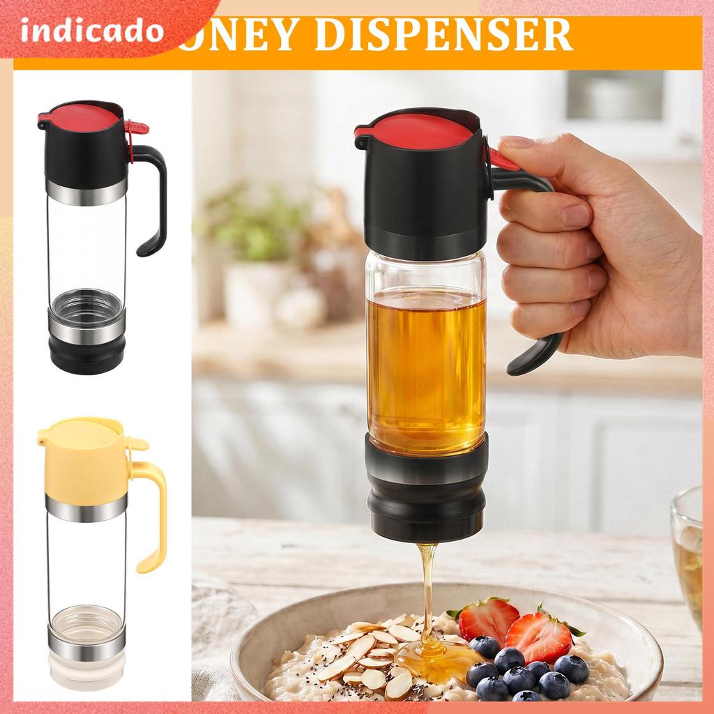 Dispensador De Mel Sem Gotejamento , Pote De Vidro Para Com Alça , 11.83 Onças , Xarope De Bordo , Café , Chá , Shopbc65