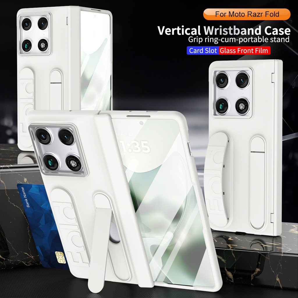 Com Slot Para Cartão De Crédito Suporte Multifuncional Alça De Pulso Capa Dobrável Motorola razr fold Moto Protetora Fil
