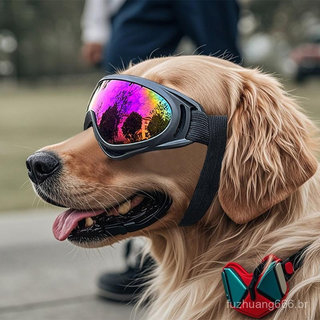 [Rhian] Óculos Para Cães De Raça Média Grande Cachorro De Sol Com Alças Ajustáveis UV Proteção Filhote De Dirigir Ao Ar