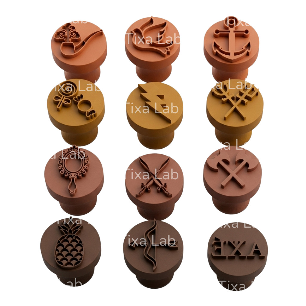 Kit 12 Carimbos Marcadores Brigadeiro e Doces - Iemanjá Oxum Iansã Oba Ogum Xangô Oxalá Osoxxi Orixás Umbanda