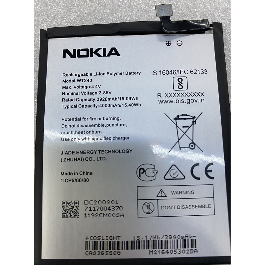 [Estoque pronto] Adequado para Nokia/Nokia 3.2TA-1154 TA-11156 Bateria de celular WT240 Bateria nova