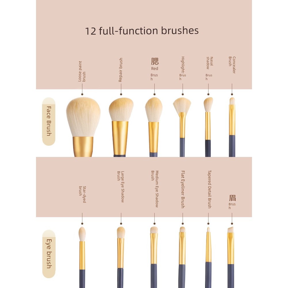 pincel maquiagem kit pincel maquiagem profissional Cangzhou conjunto de pincéis de maquiagem sombra corretivo Blush corr