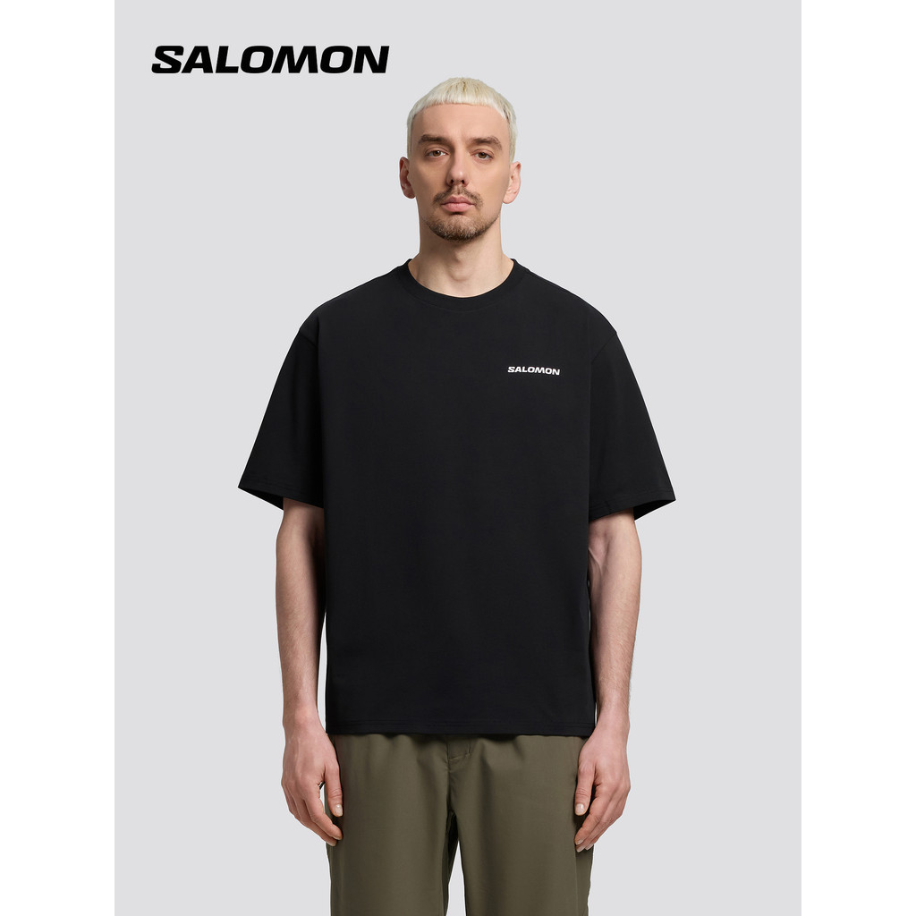 salomon Samongo Camiseta Masculina De Manga Curta Tendência Casual De Mercado Ao Ar Livre Primário M