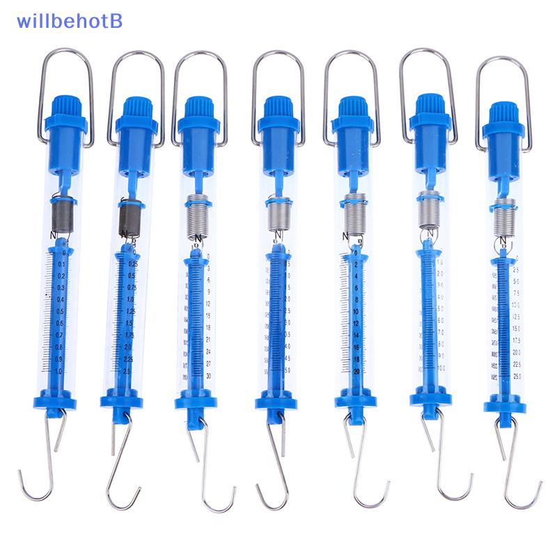 [WillbehotB] Prático Newtons Primavera Escala Tubular Dinamômetro Plástico Transparente Corpo Fácil Pendurado Para Sala