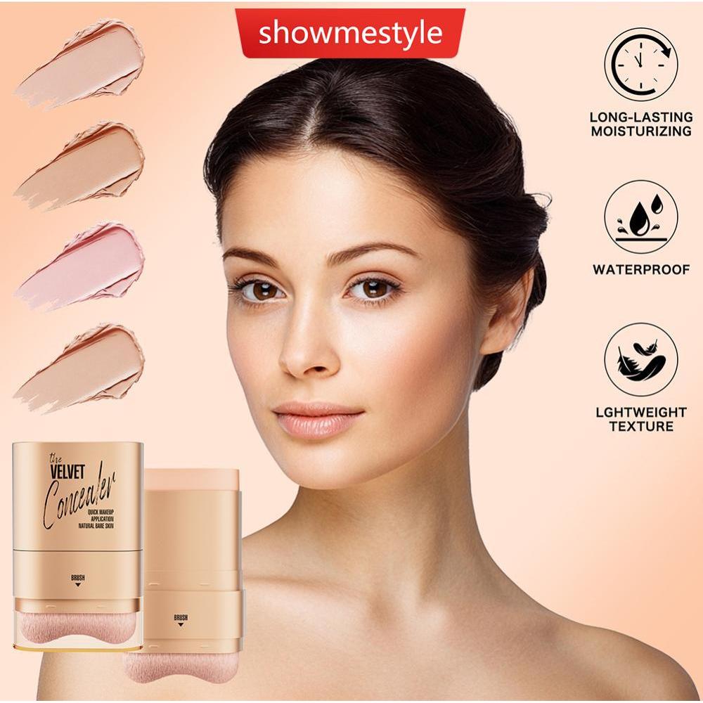 SMS 2-Em-1 Corretivo Fundação Vara Cobre Olheiras À Prova Dwaterproof Água Resistente Ao Suor Maquiagem Facial Borracha