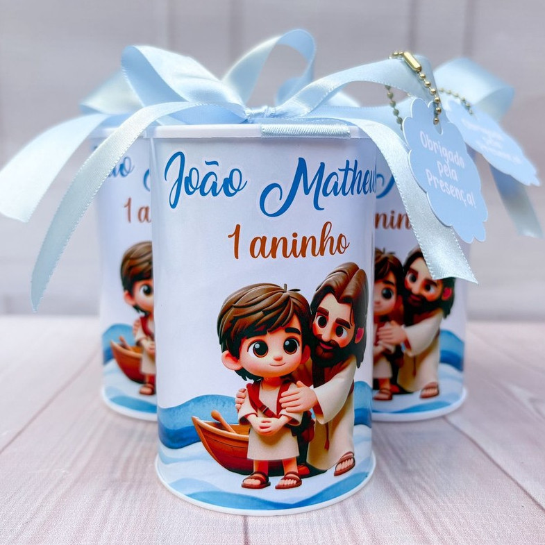 Kit Cofrinhos Personalizados Tu é Pedro 10x6cm Lembrancinha Festa Infantil Aniversário