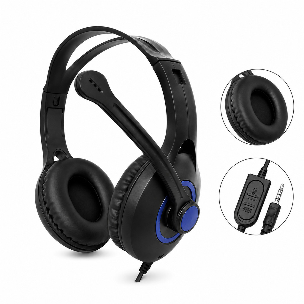 Fone Headset Gamer Lehmox P3 3.5mm com Microfone para PC Notebook Celular