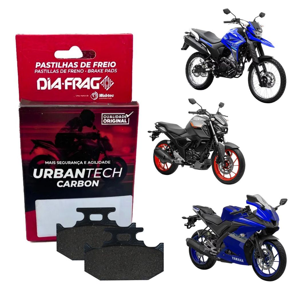 PASTILHA FREIO YAMAHA LANDER 250 FAZER 250 FZ15 Teneré 250 XTZ150 TRASEIRO ORGANICA DIAFRAG