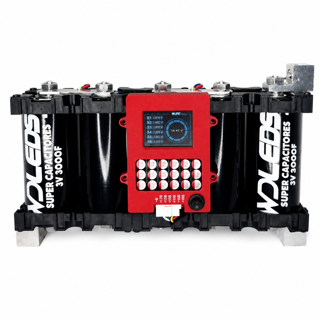 Pack Ultra Capacitores Bms Digital Banco Som Automotivo 14,5