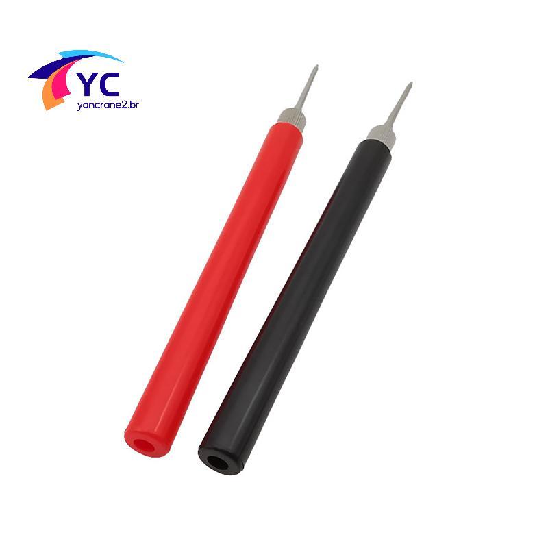 YCBR 2MM Mola Teste Elétrico Sonda Ponta Gancho Fio Conector De Sem Solda Leva Pino Para Multímetro Digital Multi Medido