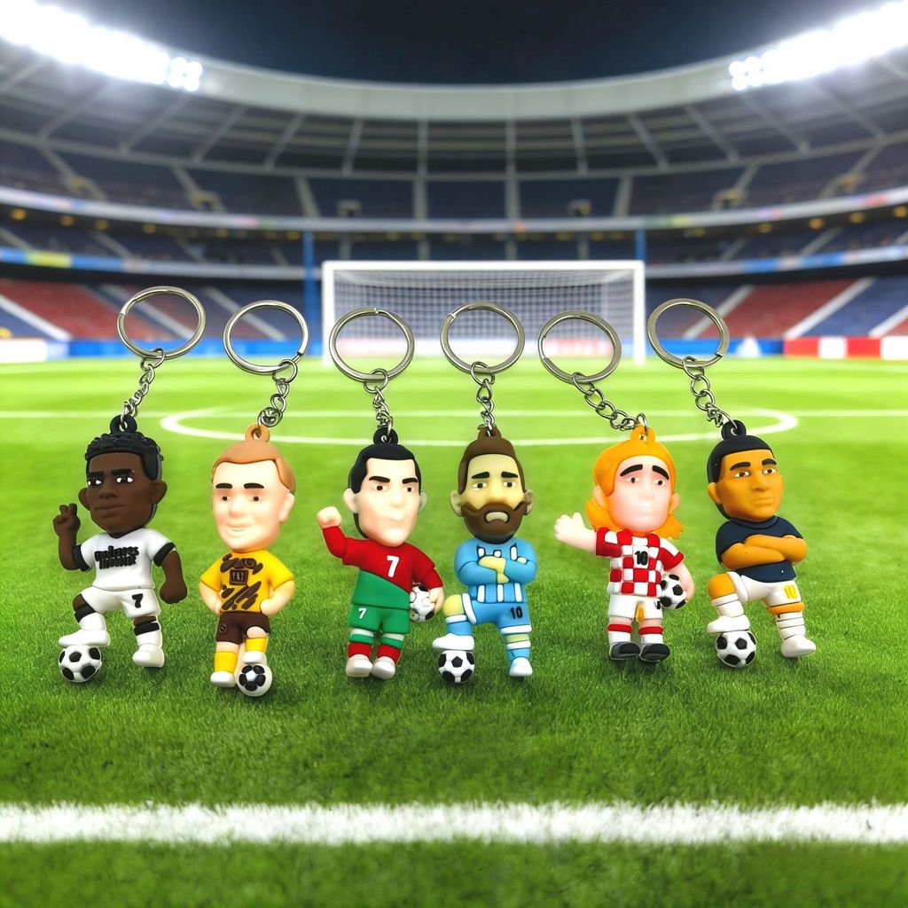 2026 Copa do Mundo Cartoon Star Boneca Chaveiro Carro Bolsa Ventilador Pingente