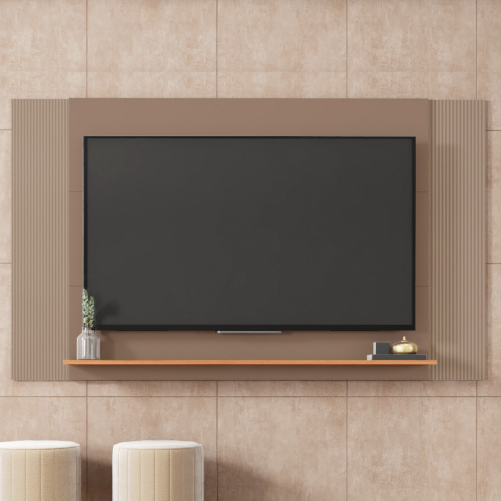 Painel Para Tv Até 65 Polegadas 3 Em 1 Jace Cinza