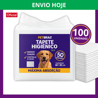 Tapete Higiênico Descartável para Cachorro 60 x 60 cm - Fralda Pet Xixi Cão Pequeno Médio…
