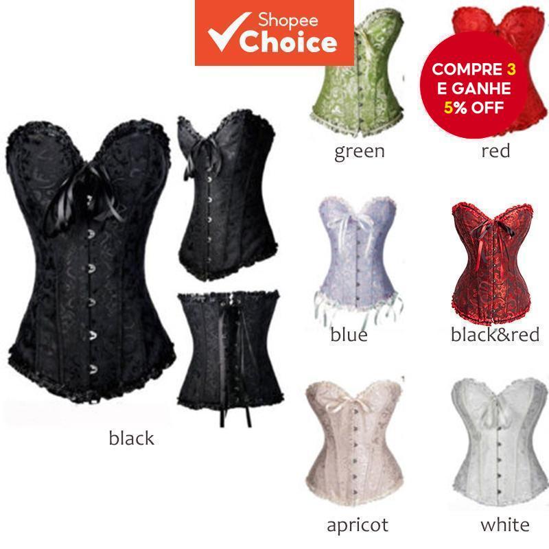 Corset Plus Size Modelador de Corpo com Amarração em Renda para Noivas, Casamentos e Festas Femininas, Tops Curtos de