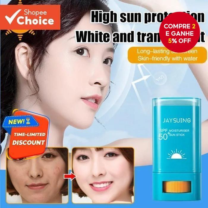 [Alta Proteção Solar De Longa Duração/Branco Natural Translúcido] Protetor Hidratante Em Bastão/Fps50 + PA + + Umidade À