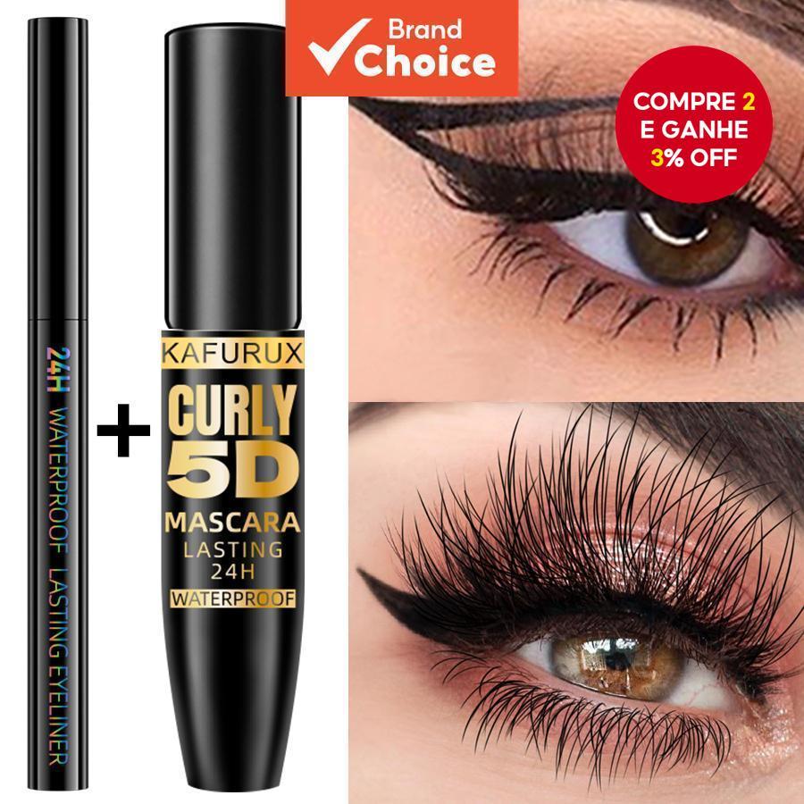 Conjunto De Rímel Delineador À Prova D'água , Cores Duradouras , Maquiagem Para Os Olhos , Portátil , Decoração De Pálpe