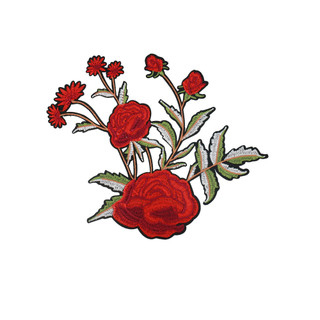 Dinastia nacional estilo étnico grande flor bordado pano adesivos DIY calças decorativas vestido acessórios roupas remen