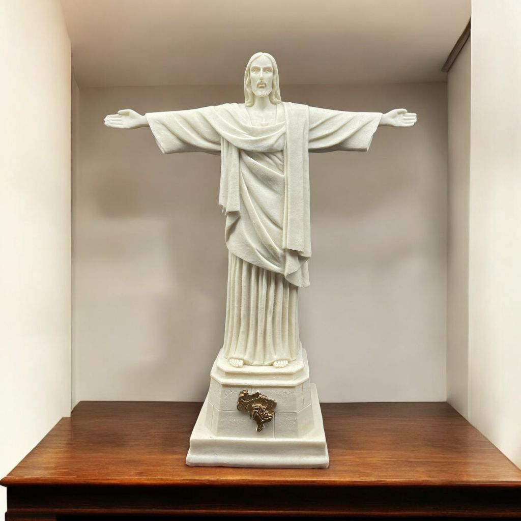 Imagem Cristo Redendor em Resina Importada Cristo Braços Abertos Jesus Cristo