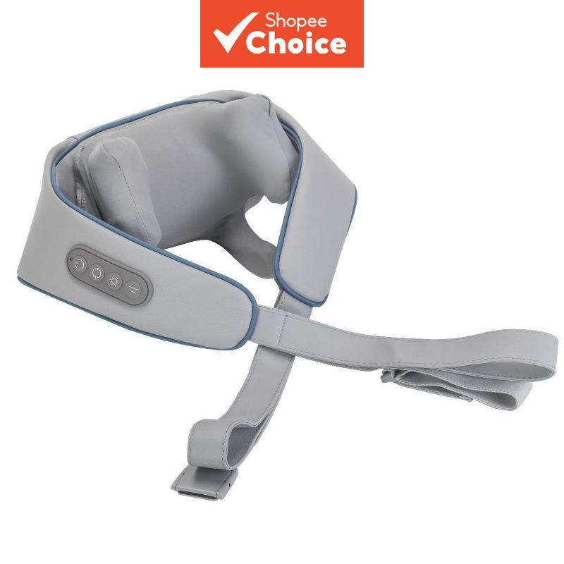 Massageador Inteligente de Pescoço e Ombros com Aquecimento, Shiatsu Profundo para Alívio de Dor Trapezoidal, Xale