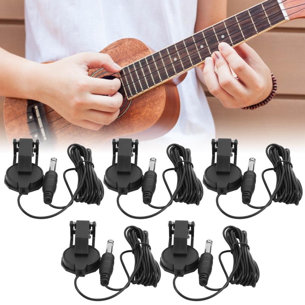 autohome-BR 5 peças captador clipon ukulele guitarra violino violoncelo contato instrumento musical suprimentos JD-01