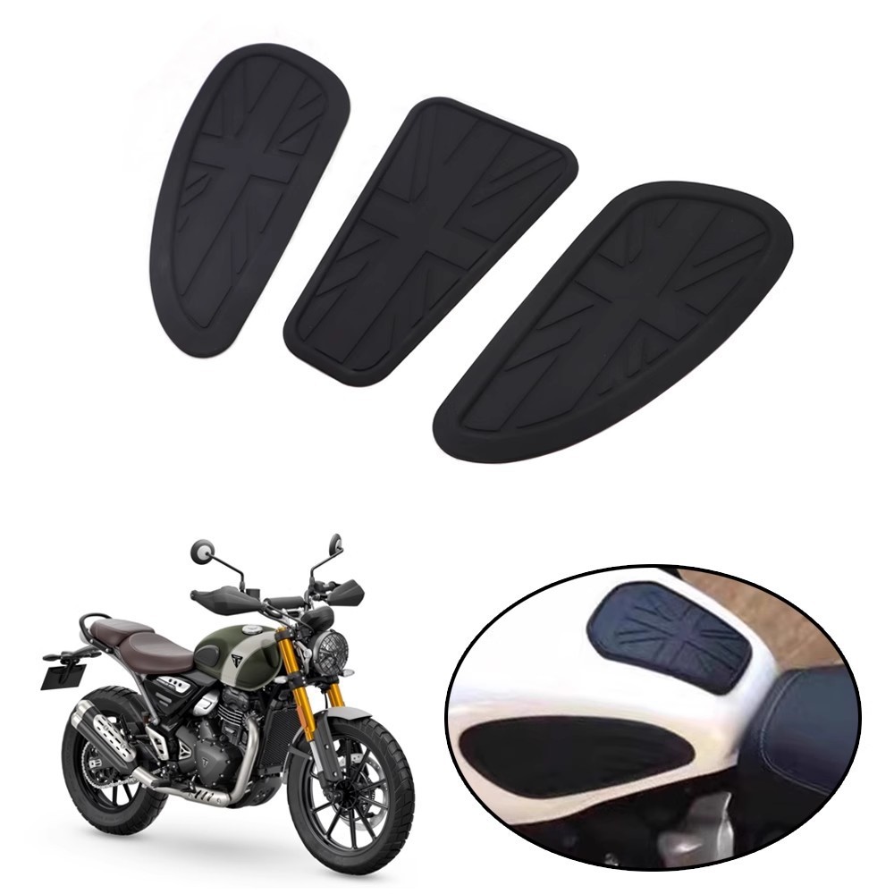 Adesivos para tanque de combustível modificado da motocicleta Triumph Speed400 Scrambler400X, adesivos laterais antiderr