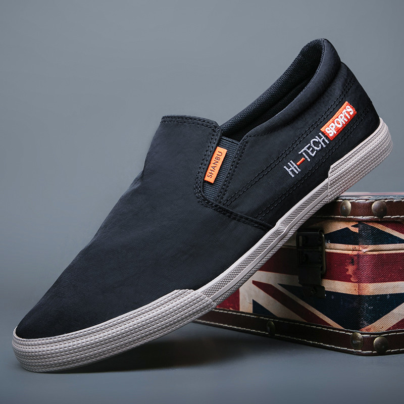 Piscando sapatos masculinos verão novo estilo na moda sapatos velhos pequim pano sapatos casuais masculinos deslizamento