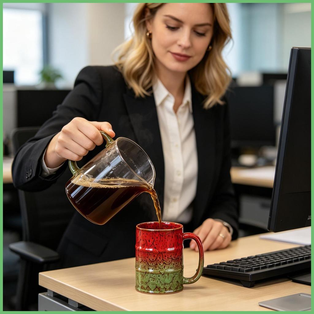 Caneca De Café De Cerâmica 700ml Gradiente Antiderrapante Retro Canecas De Grande Capacidade Com Alça Para Casa Escritór