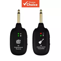 Miwayer A8 Sistema Sem Fio para Guitarra Transmissor/Receptor Transmissor de Guitarra Sem Fio Recarregável Integrado